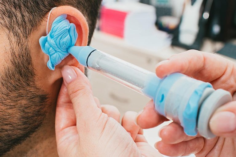 process of molded individual hearing aid earplugs.
